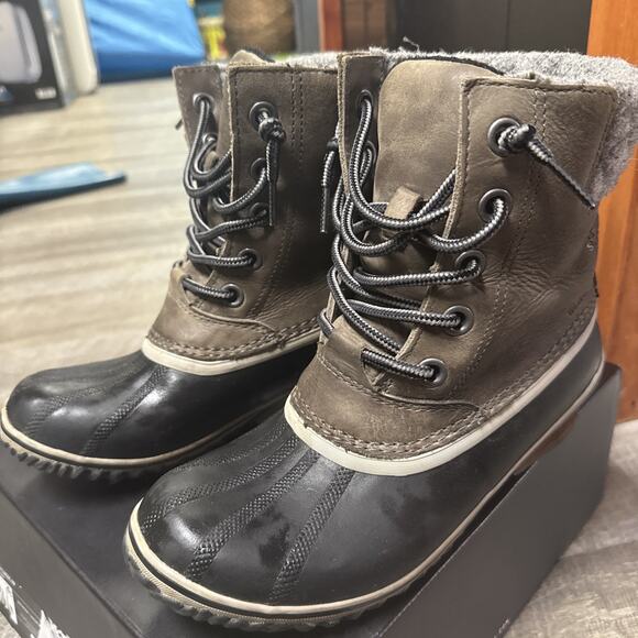 Sorel Women's Slimpack Lace II Winter Boot Quarry Black Sz 8 - Picture 5 of 6